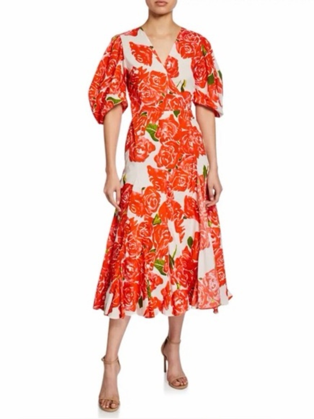 RHODE Fiona Dress Rose Bouquet Size Large